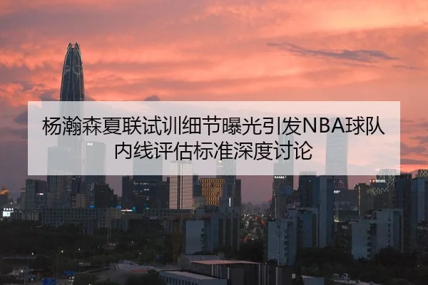 杨瀚森夏联试训细节曝光引发NBA球队内线评估标准深度讨论